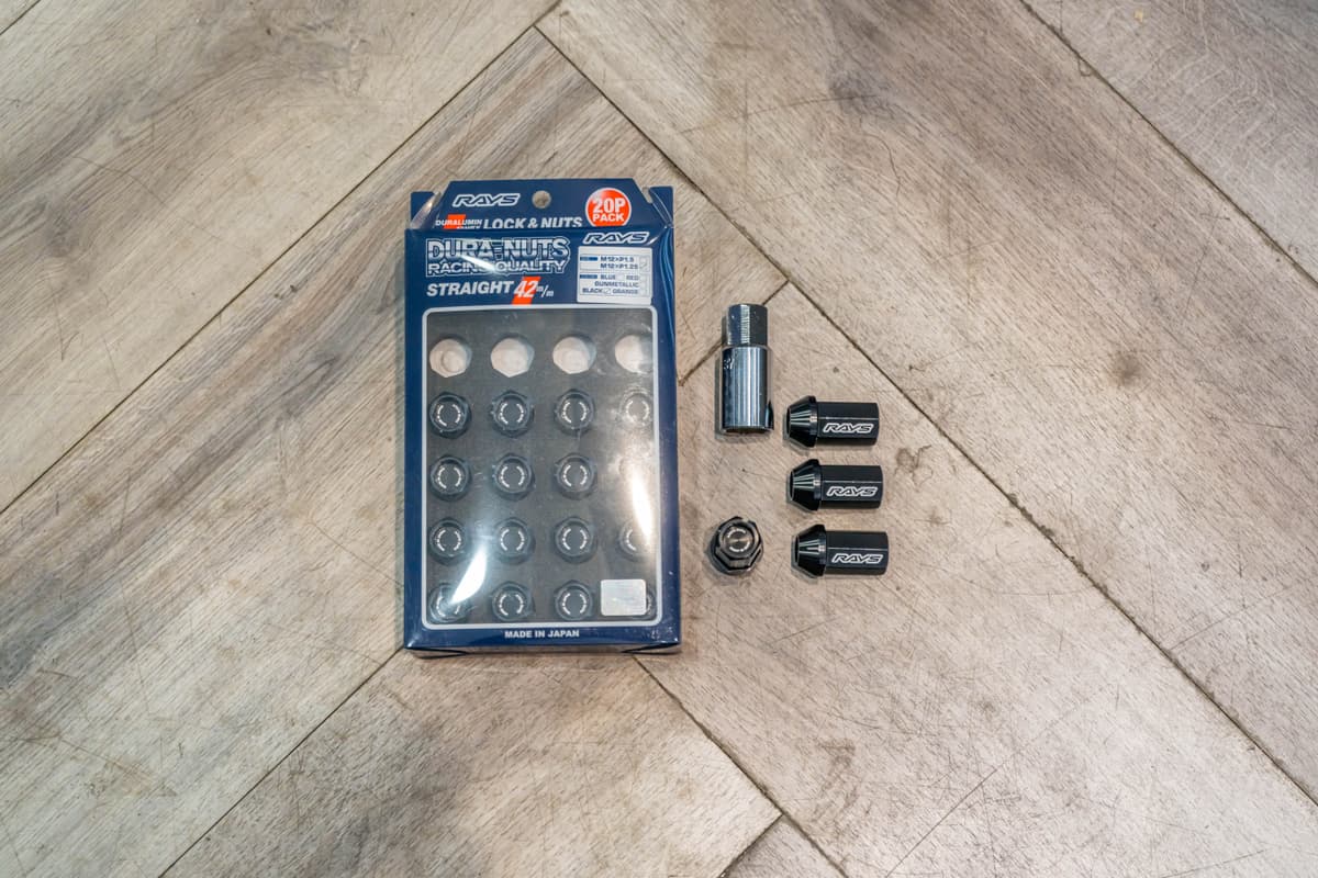 RAYS Engineering Official Japan Duralumin Lock & Nut Set - L42 Straight M12 x P1.25 - 20 PCS view 2