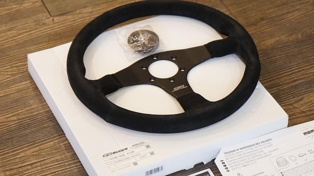 MUGEN Suede Japan Steering Wheel - 340mm