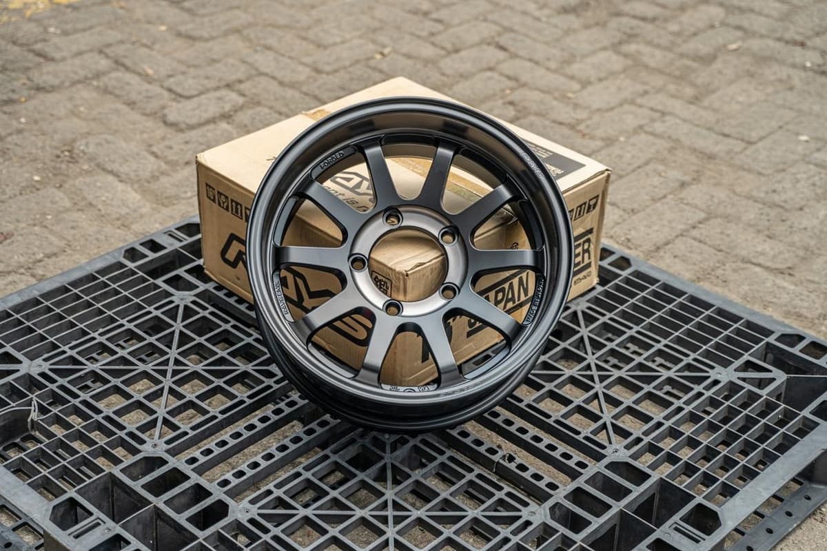 A LAP J 2324 LIMITED R16x6 ET -5 PCD 5x139 - Matte Translucent Black (Original Japan) — image 1