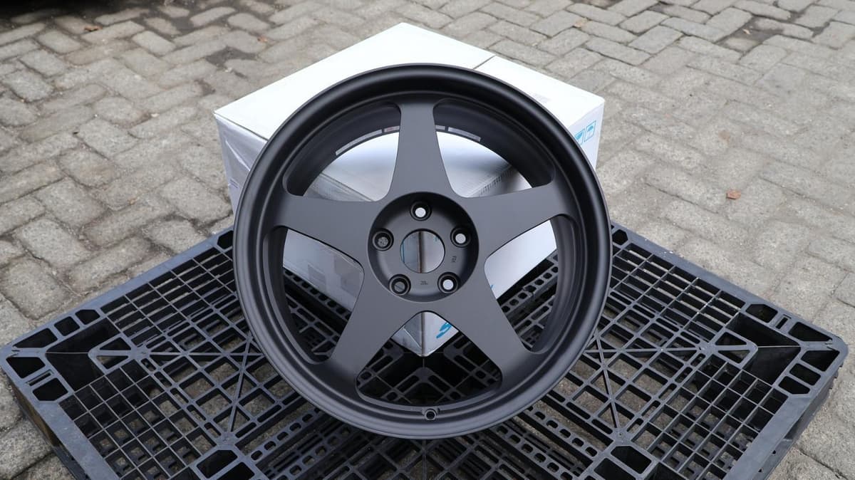 SW388 R19x9.5 ET 45 PCD 5x120 - Flat Black (Original Japan) — image 1