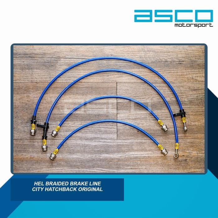 HEL Performance Stainless Steel Braided Brake Line Kit for Honda CITY HATCHBACK — image 1