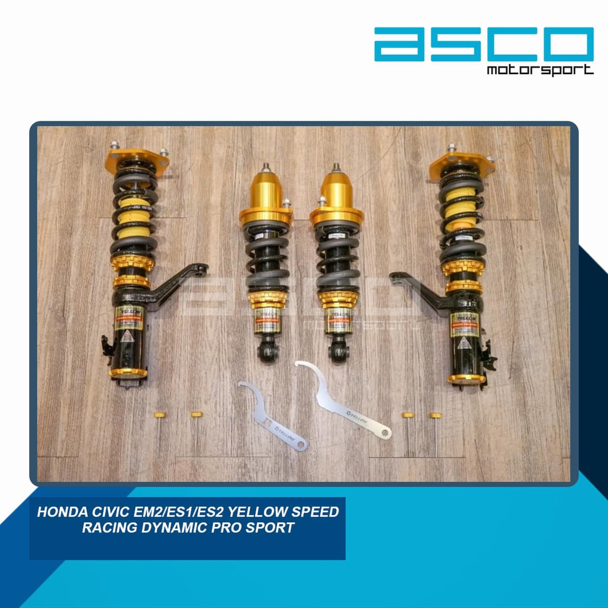 Yellow Speed Racing Dynamic Pro Sport Coilover Kit for Honda Civic EF, EG, EH, EJ, EK, EM2, EP, ES1, ES2, FB, FC, FK, FD, FE, CRX view 2