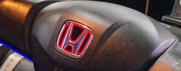 JDM Spirits Heat Color Deco Sheet Steering Emblem Honda view 2