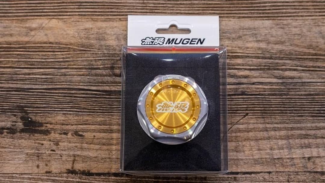 Original Mugen Honda Oil Cap - Gold — image 1
