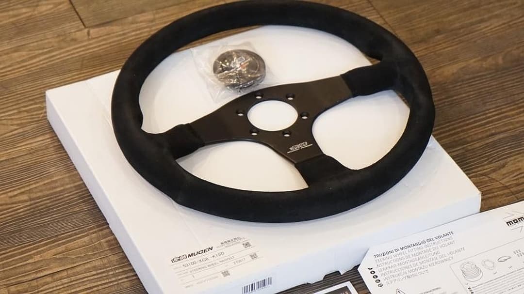MUGEN Suede Japan Steering Wheel - 340mm — image 1