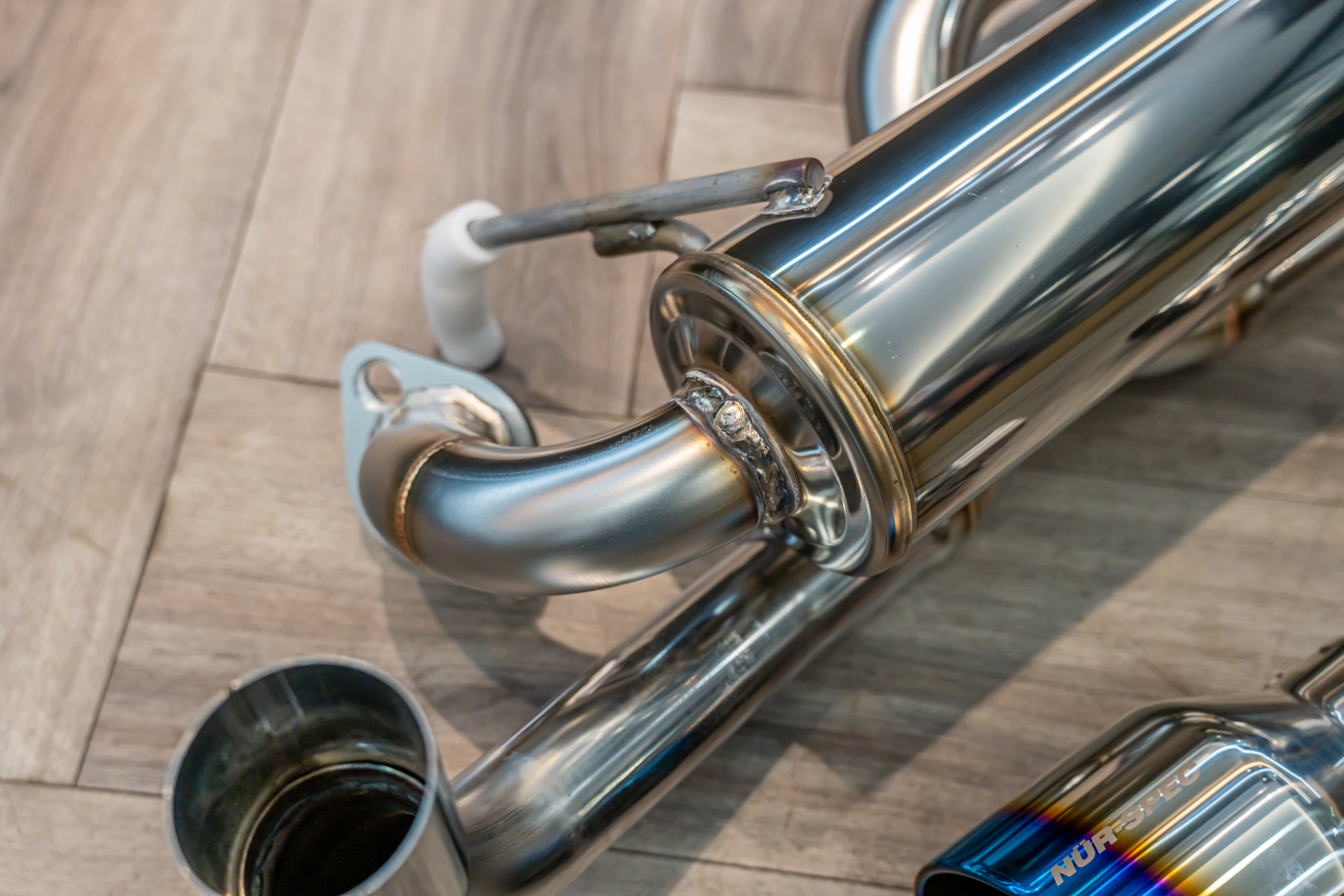 Blitz Nur-Spec Custom Edition VR Titanium Tip Exhaust for Suzuki Jimny view 4