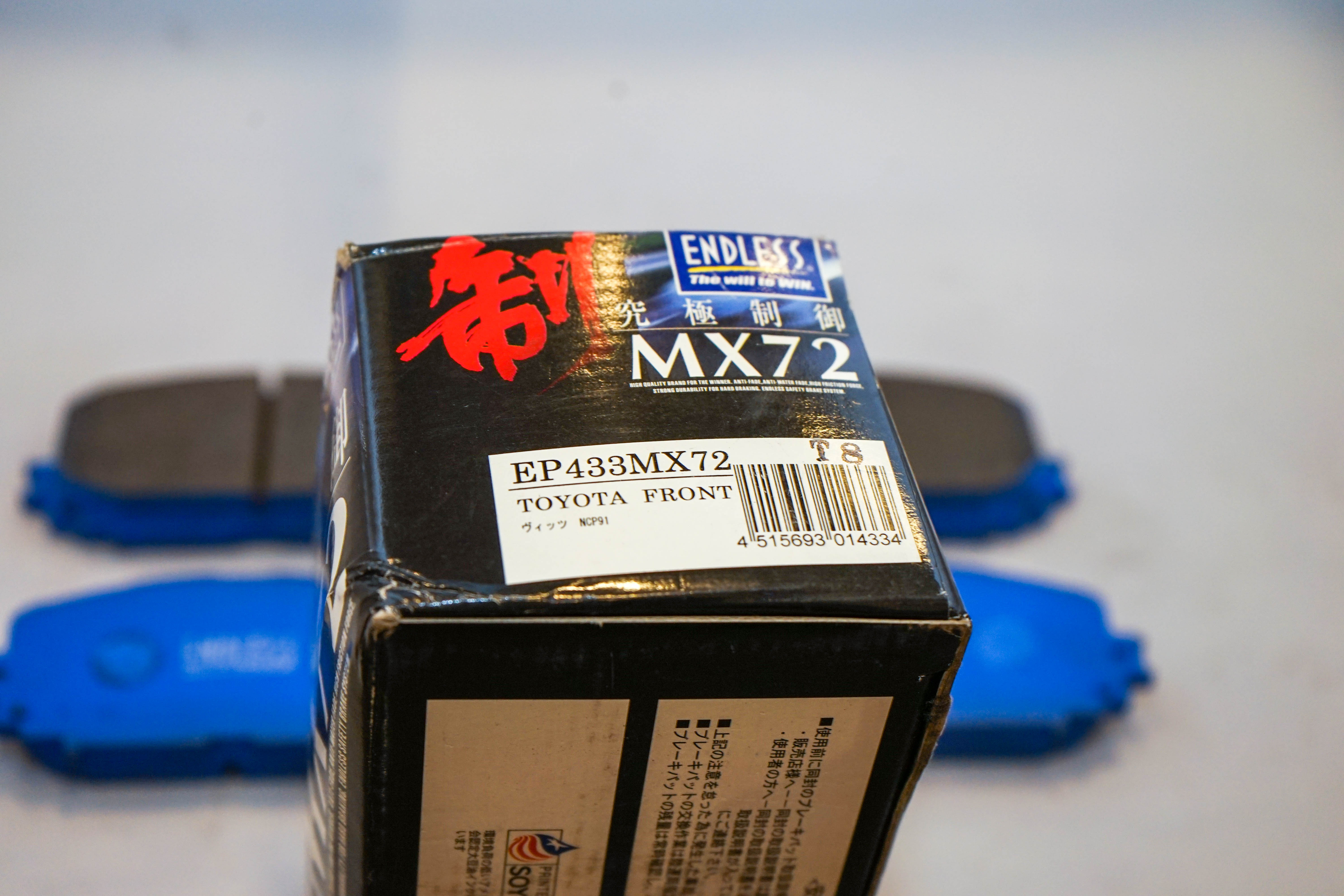 Endless Brake Pad EP433 MX72 for Toyota YARIS NCP91 an (Front) view 2