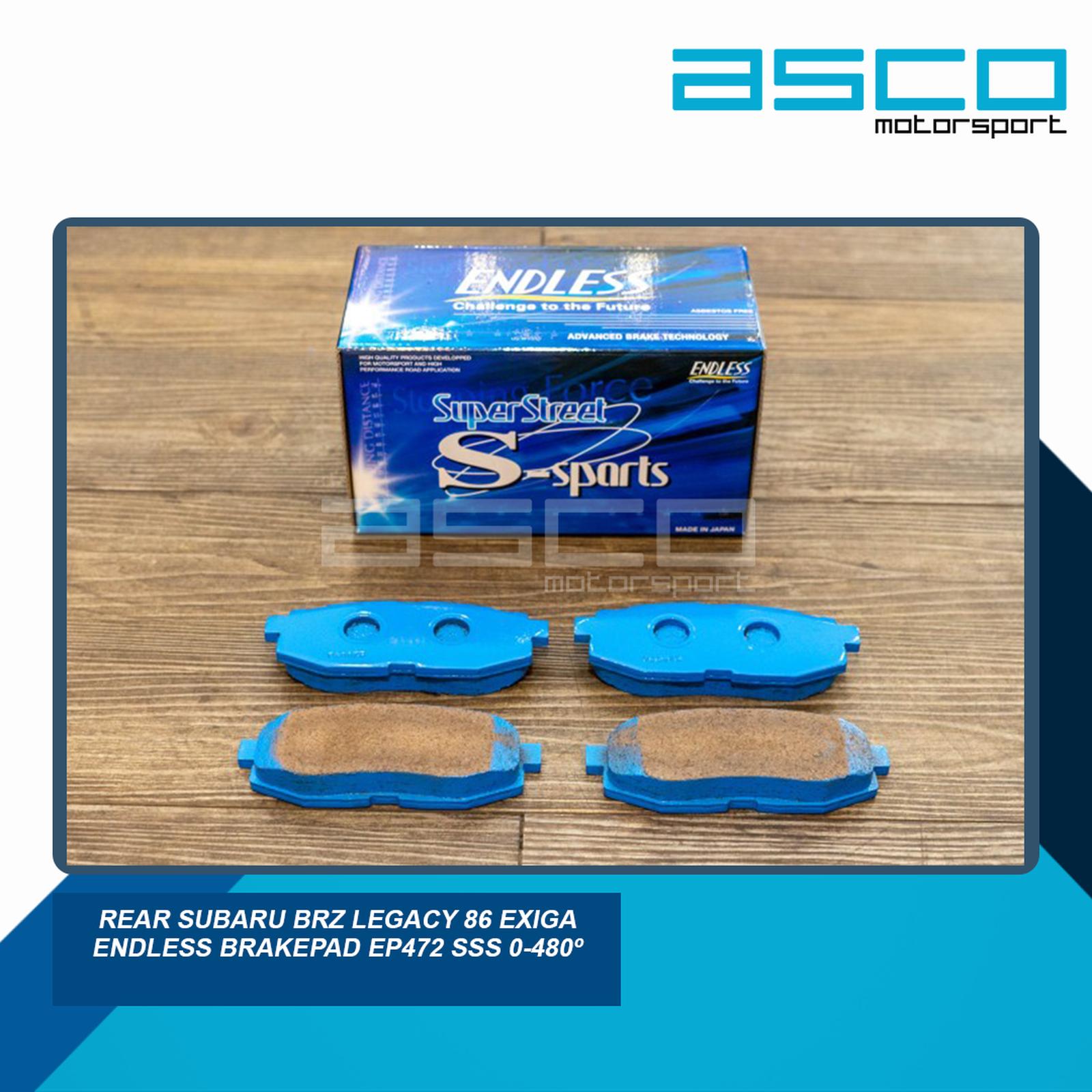 Endless Brake Pad EP472 for Toyota 86 & Subaru Exiga / BRZ / Forester / Legacy / XV (Rear)