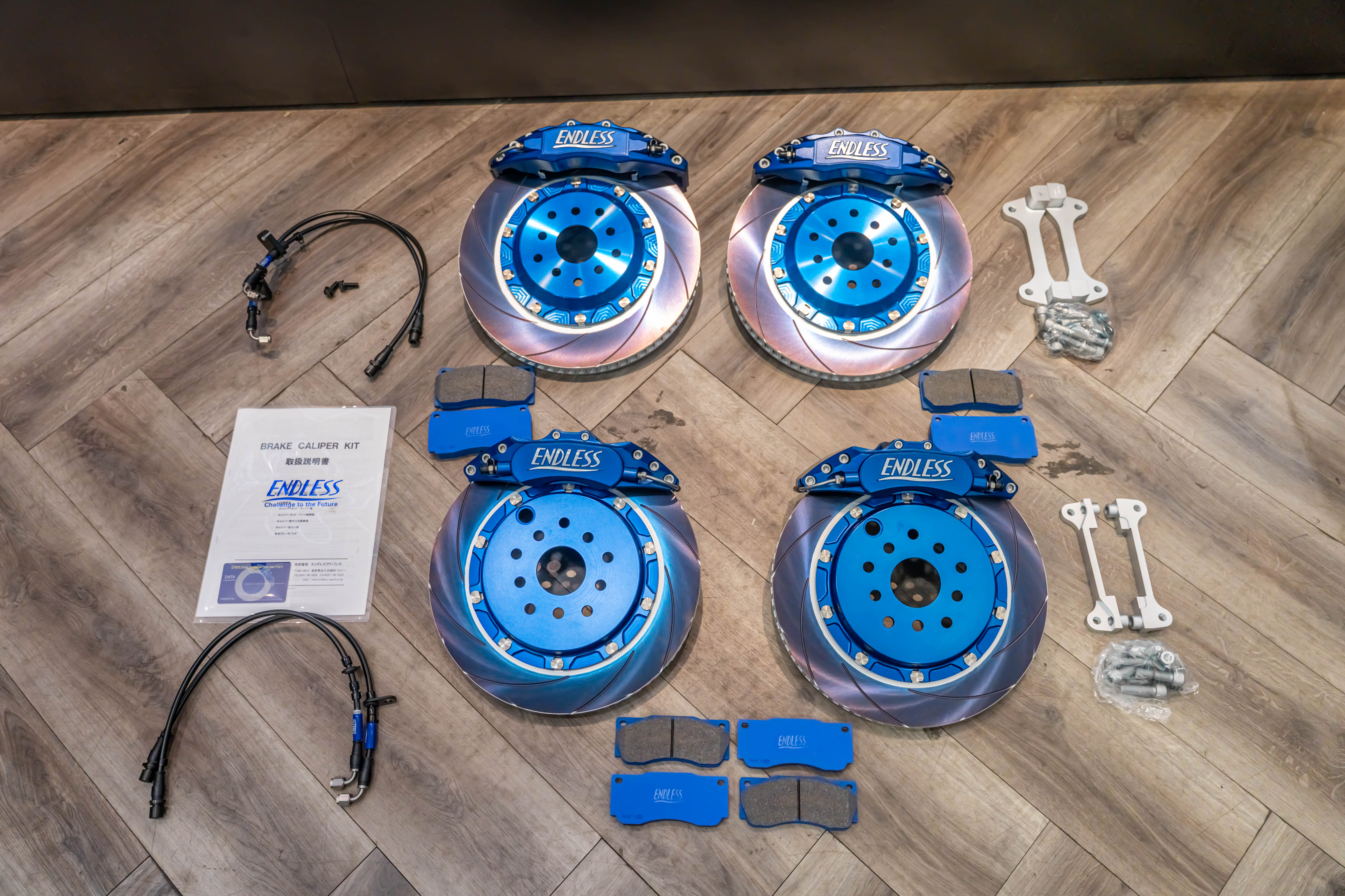 Endless Brake Kit for Subaru BRZ ZD8 345MM 6POT & 332MM 4POT (Blue) Curving Slit