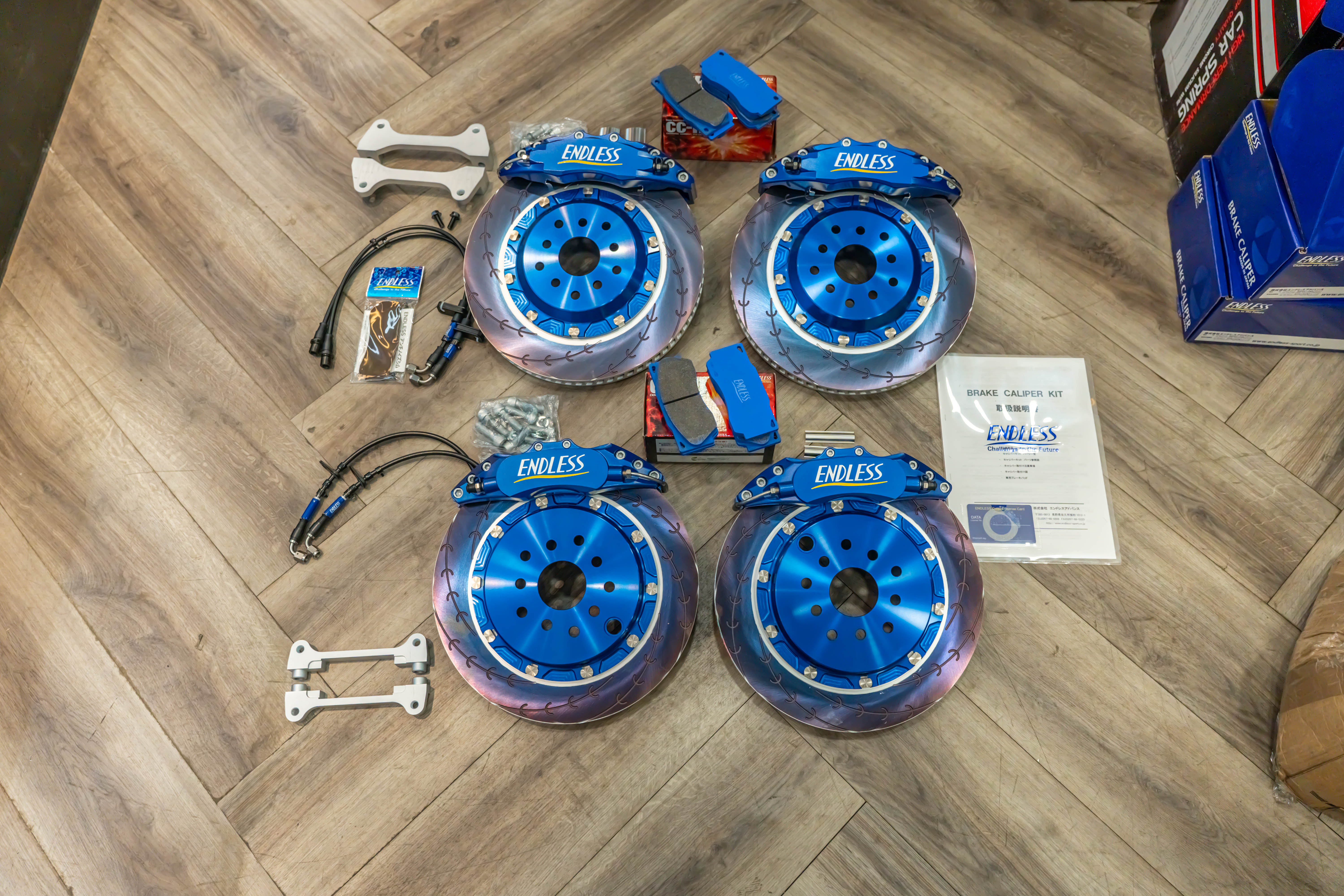 Endless Brake Kit for Subaru BRZ ZD8 345MM 6POT & 330MM 4POT (Blue + Yellow Line)