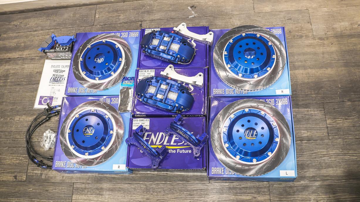 Endless Brake Kit for Subaru WRX Wagon 355MM 6POT & 330MM Cover (Blue)