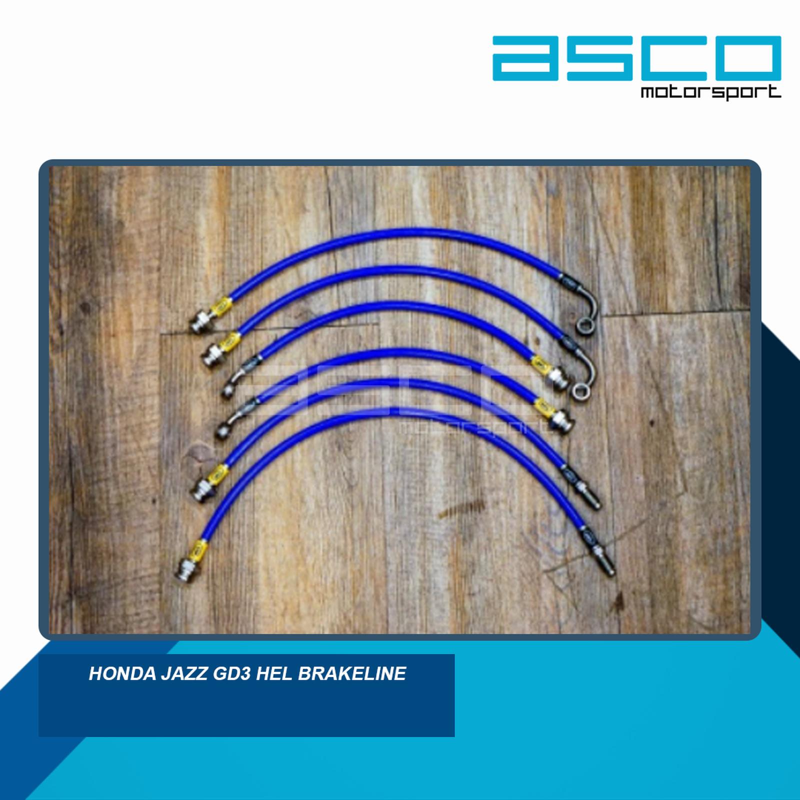 HEL Performance Stainless Steel Braided Brake Line Kit for Honda JAZZ GD3