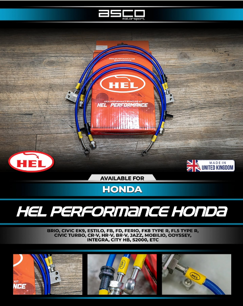 HEL Performance Stainless Steel Braided Brake Line Kit for Honda STREAM RN6