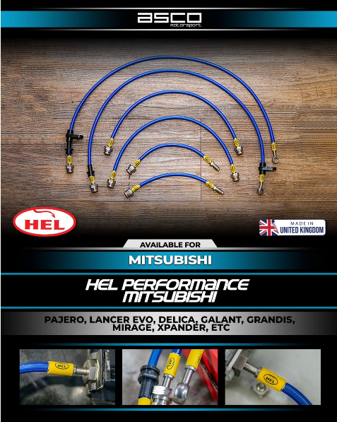 HEL Performance Stainless Steel Braided Brake Line Kit for Mitsubishi EVO III