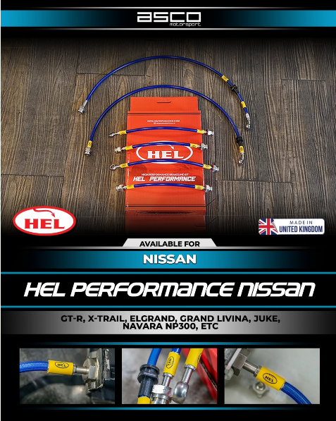 HEL Performance Stainless Steel Braided Brake Line Kit for Nissan GRAND LIVINA