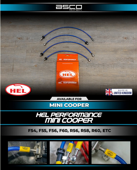 HEL Performance Stainless Steel Braided Brake Line Kit for Mini cooper F54