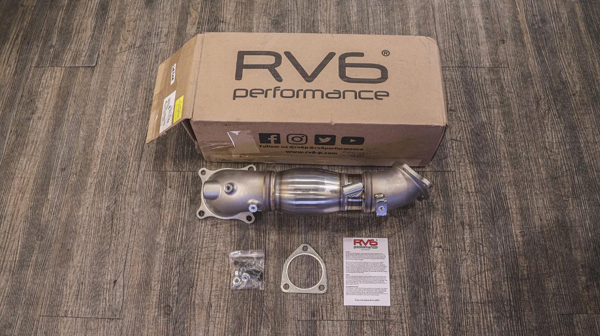 RV6 High Temp Catted Downpipe Honda Civic FK8 FL5