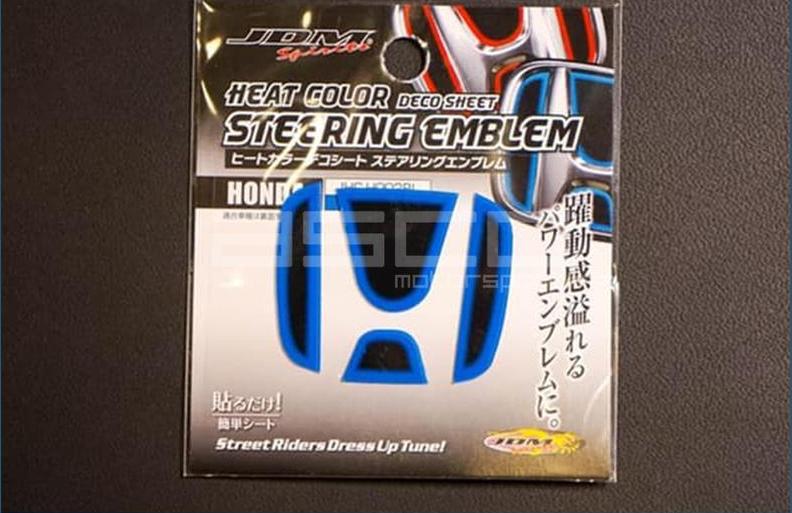 JDM Spirits Heat Color Deco Sheet Steering Emblem Honda