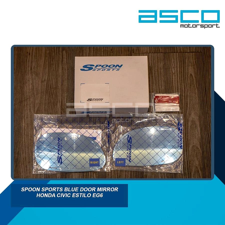 SPOON Sports Wide Blue Door Mirror Glass (Honda Civic EG6 / Estilo)
