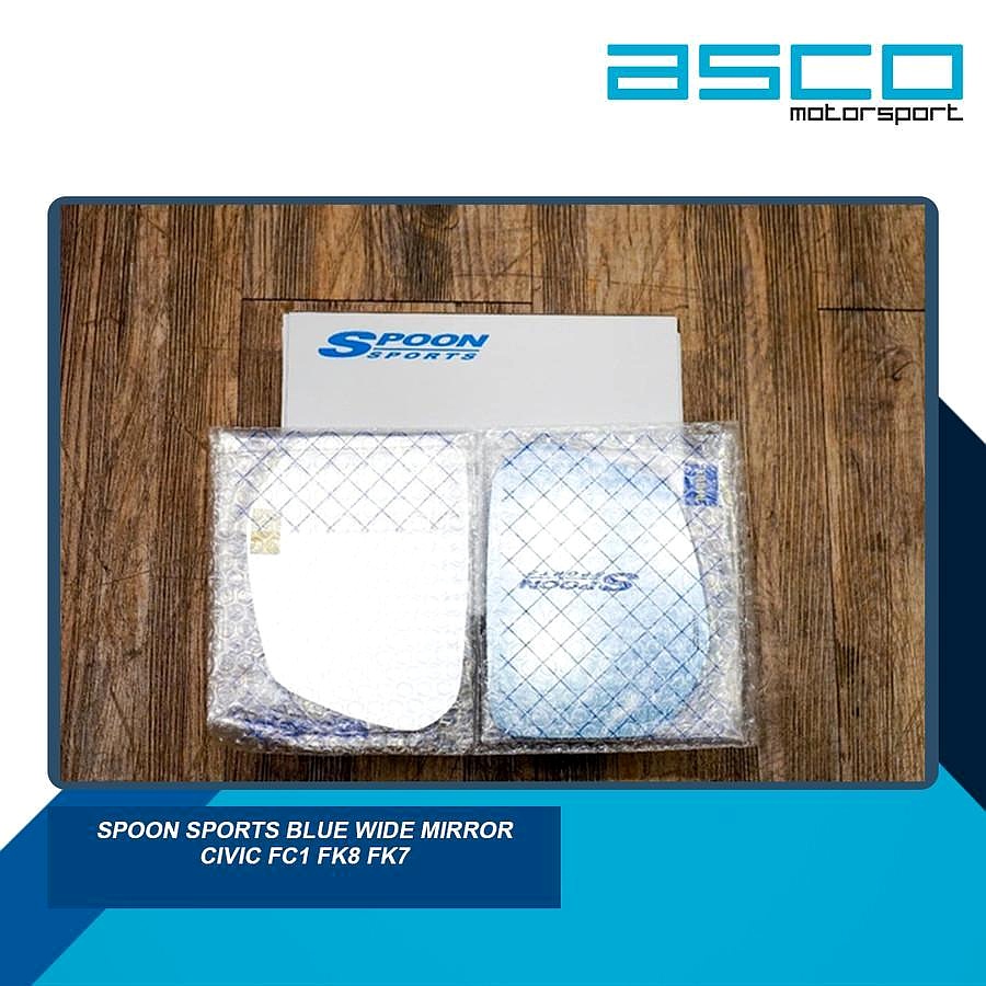 SPOON Sports Wide Blue Door Mirror Glass (Honda Civic FC1 / FK7 / FK8)