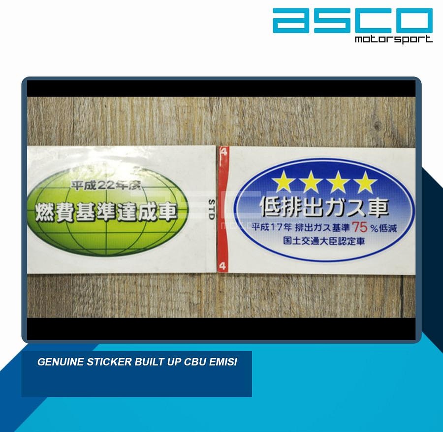 Honda Genuine Parts Japan Sticker Emission